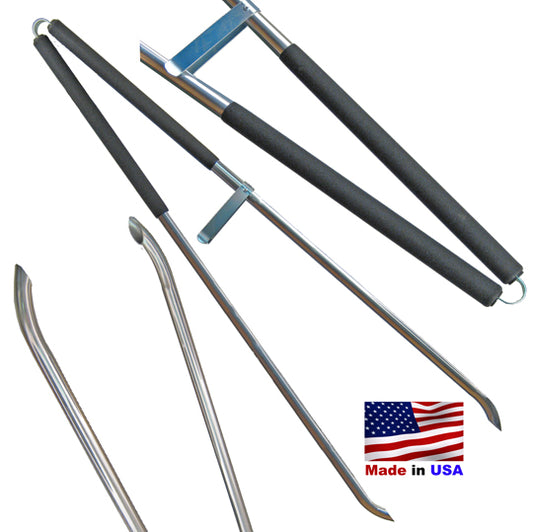 Dramm Tweezer pick up tongs with Made in the USA logo