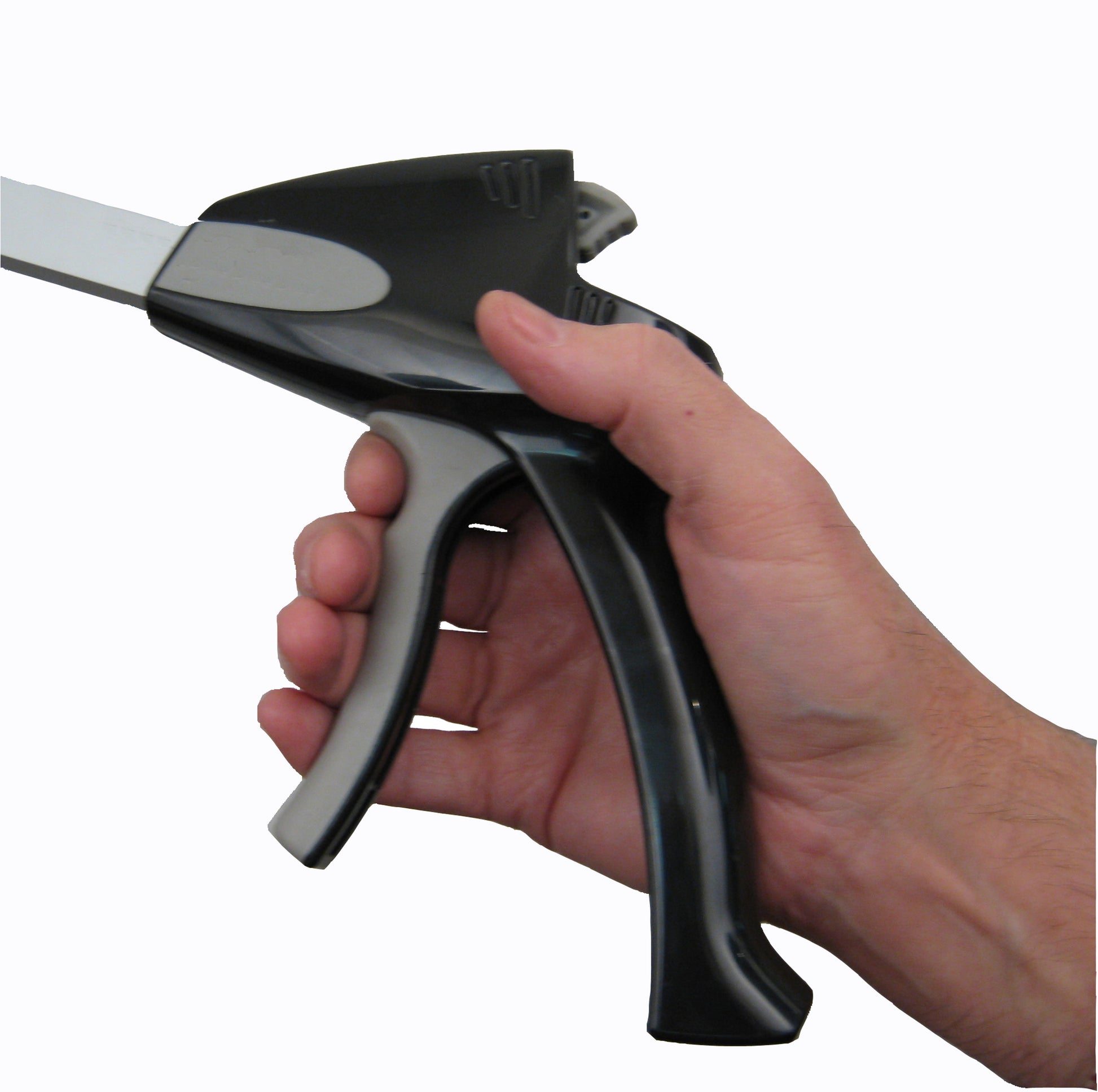 Closeup of person holding EZ Reacher handle