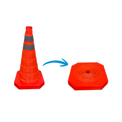 Collapsible Traffic Cone & Safety Light