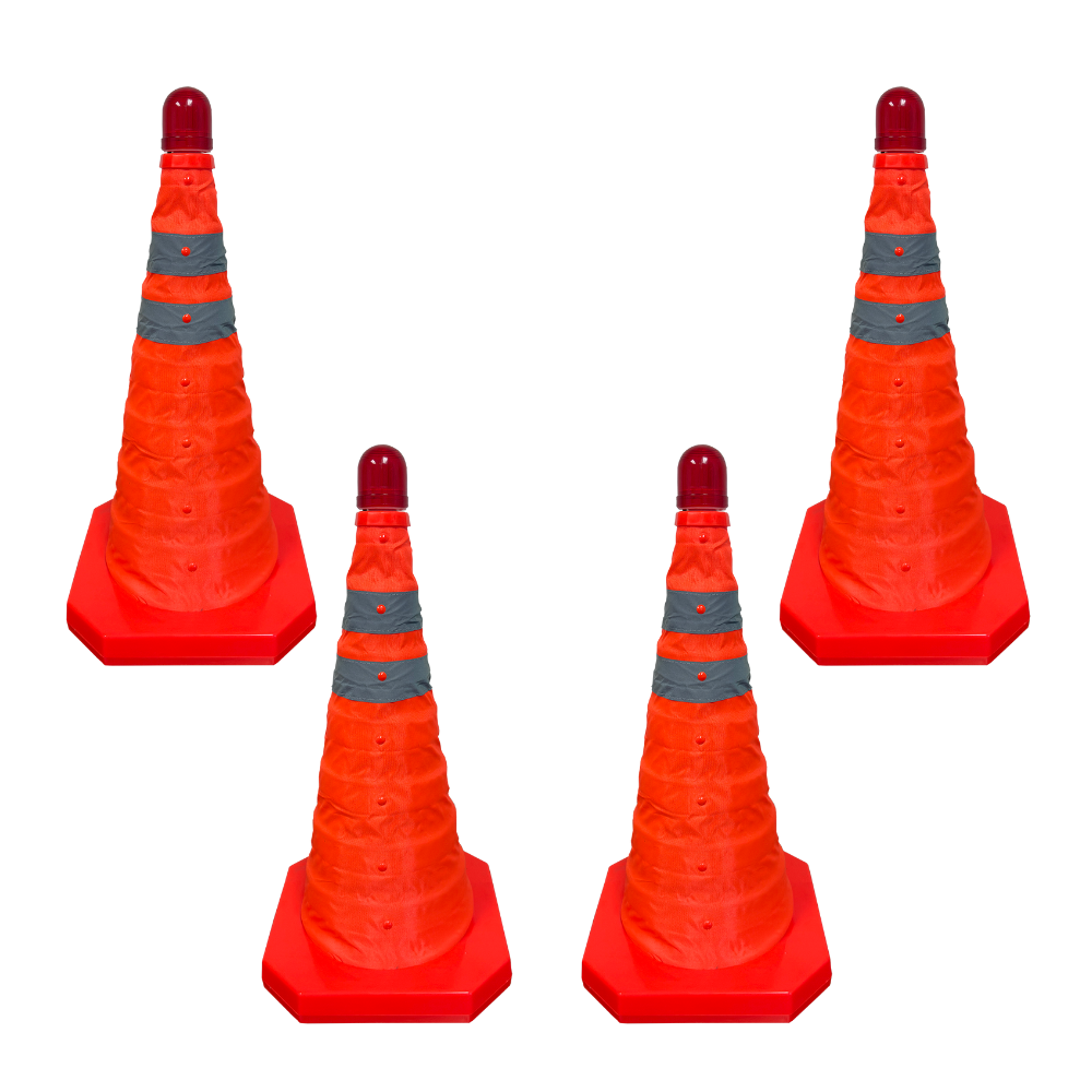Collapsible Traffic Cone & Safety Light